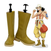 Anime One Piece Usopp Yellow Cosplay Shoes Boots Halloween Carnival Suit